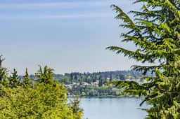 White Serenity by Water Near Seattle Bellevue Lake