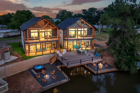Two Waterfront Homes | 36 Guests, Games & Views